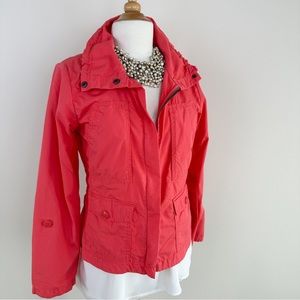 Eddie Bauer Size XS Coral Red Utility Nautical Inspired Jacket